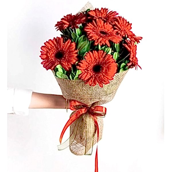 Marmaris Çiçek - Kırmızı Gerbera Buketi