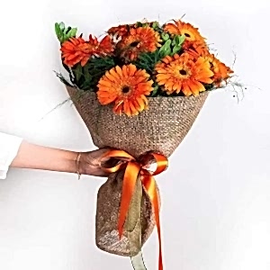  Marmaris Çiçek Siparişi - Turuncu Gerbera Buketi