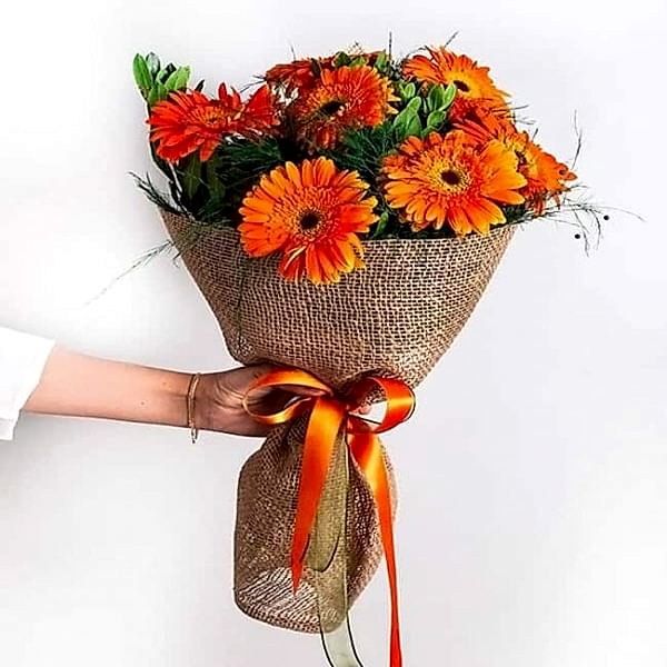  Marmaris Çiçek Siparişi - Turuncu Gerbera Buketi